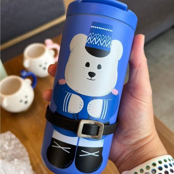 STARBUCKS Thailand 2022 CHRISTMAS XMAS Nutcracker 12OZ BEAR tumbler - Picture 3 of 3